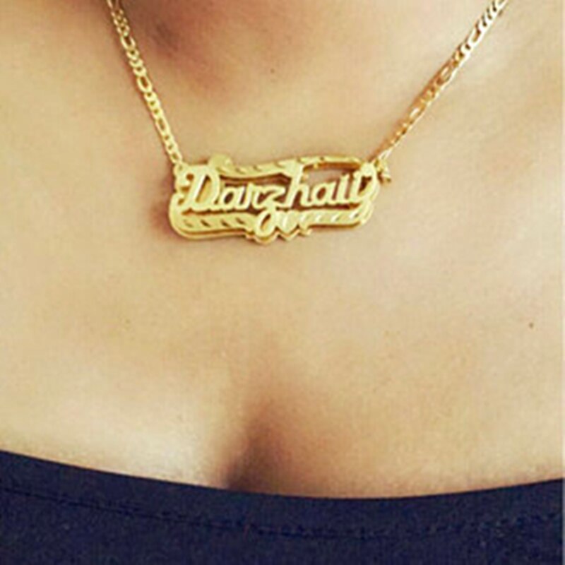 nowadaysfashion Name Necklace Double Name Plate Custom Nameplate Necklace - MERGE.DAY.1.FREESTYLE