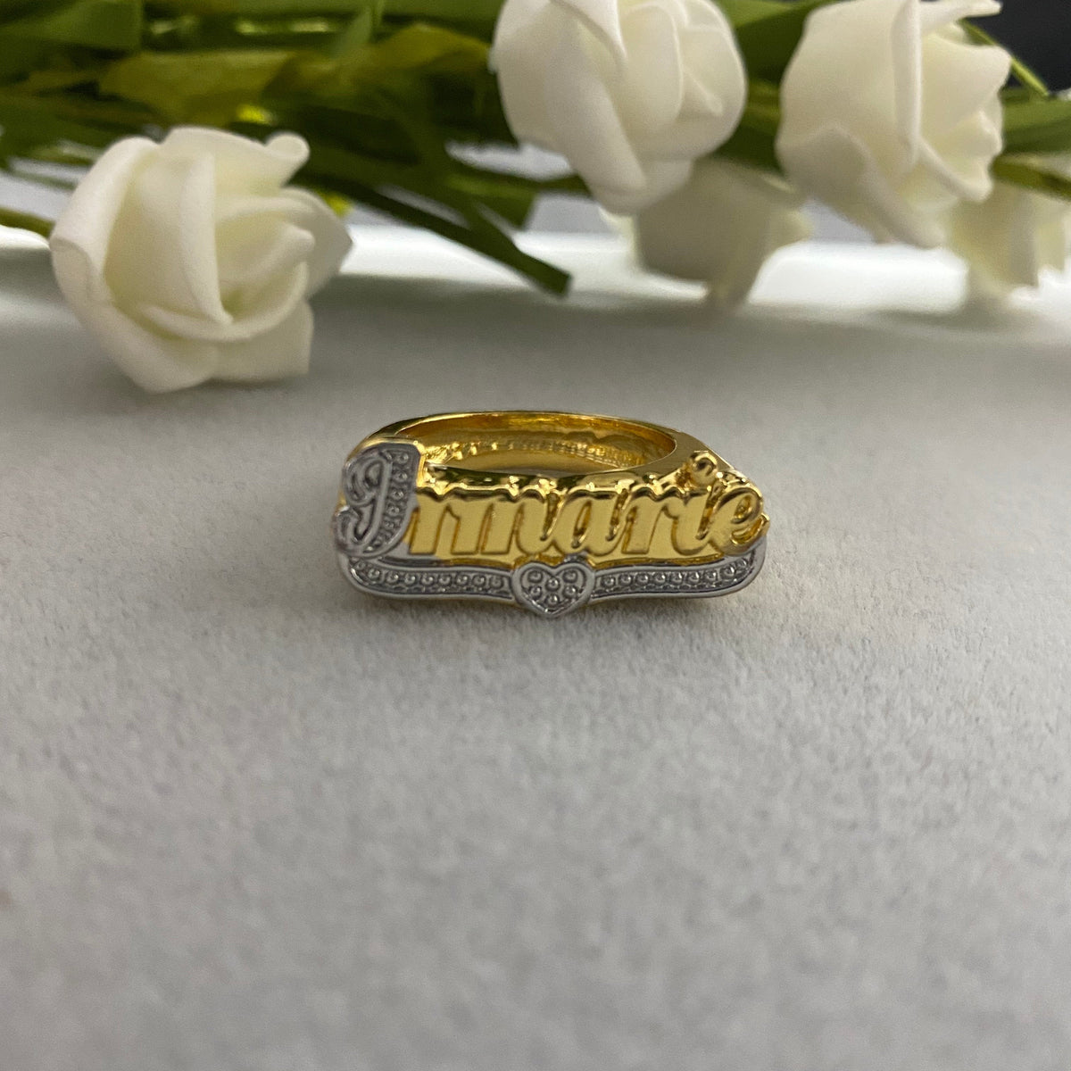 nowadaysfashion Custom Name Rings Gold Personality Hip Hop Punk Letter Ring - MERGE.DAY.1.FREESTYLE
