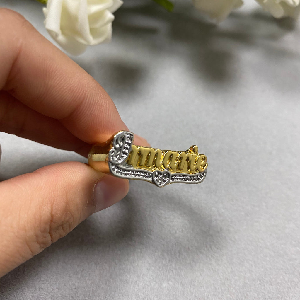 nowadaysfashion Custom Name Rings Gold Personality Hip Hop Punk Letter Ring - MERGE.DAY.1.FREESTYLE
