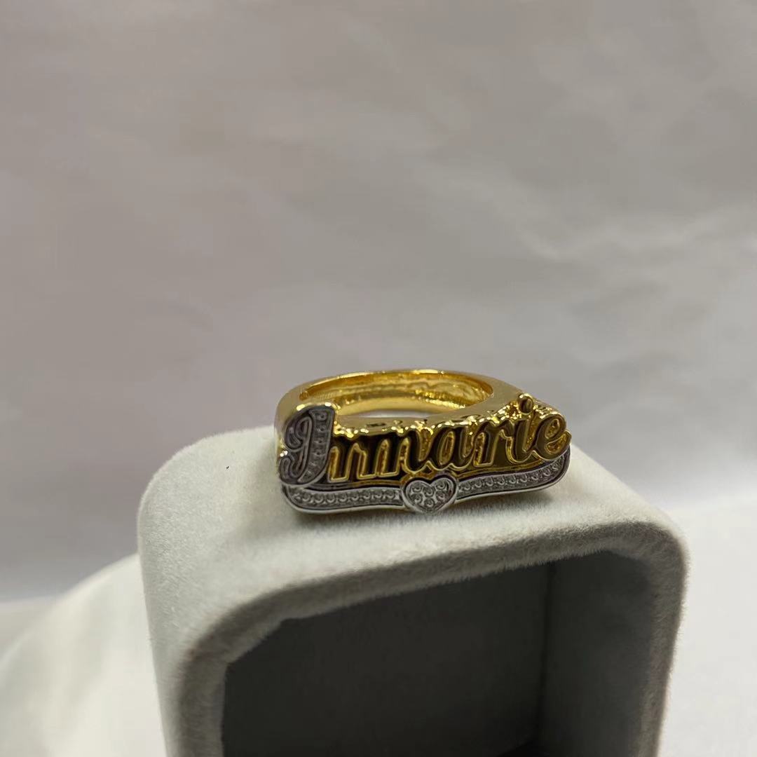 nowadaysfashion Custom Name Rings Gold Personality Hip Hop Punk Letter Ring - MERGE.DAY.1.FREESTYLE
