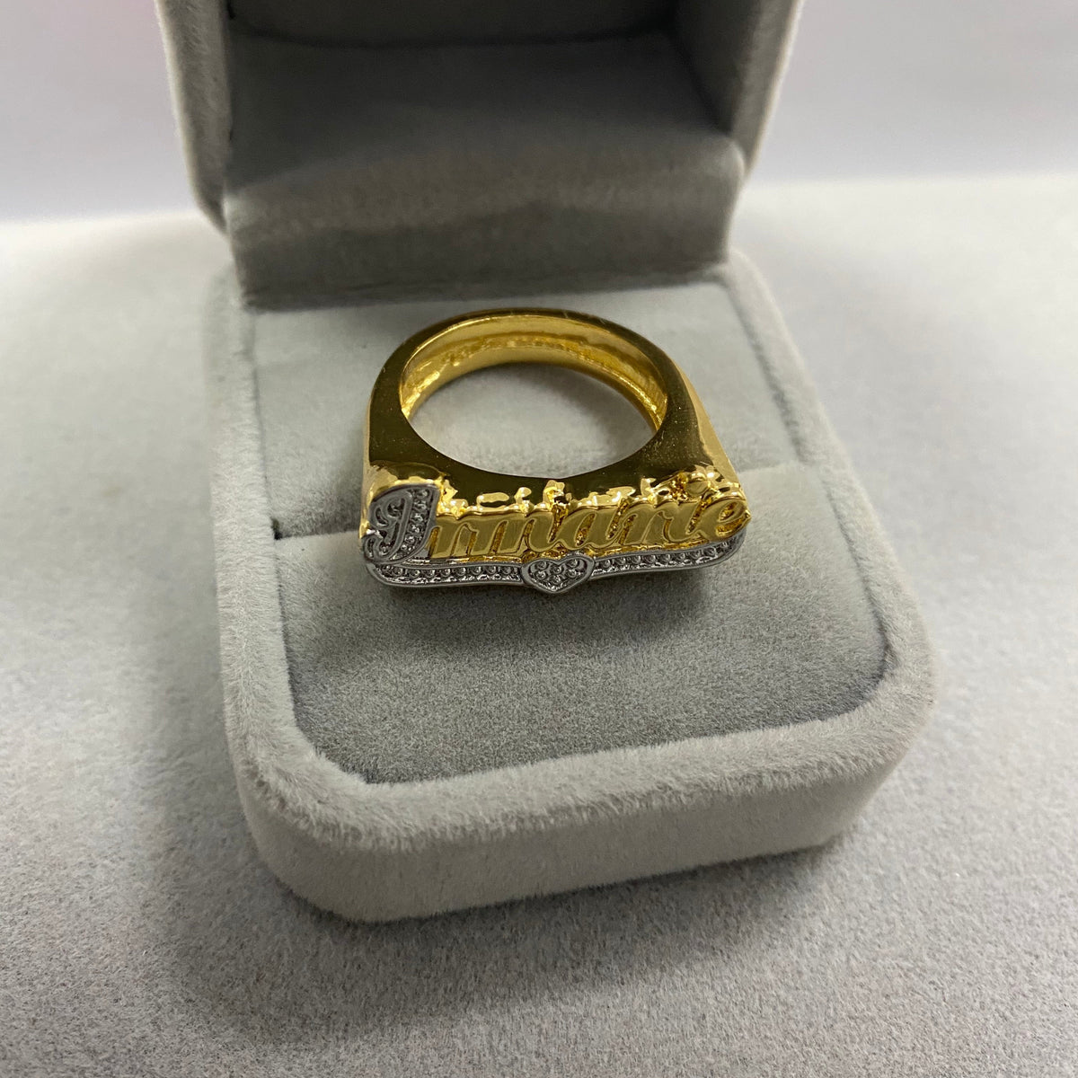 nowadaysfashion Custom Name Rings Gold Personality Hip Hop Punk Letter Ring - MERGE.DAY.1.FREESTYLE