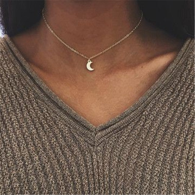 29 stylish Gold necklace on neck Gold chain Women's jewelry layered accesories - MERGE.DAY.1.FREESTYLE