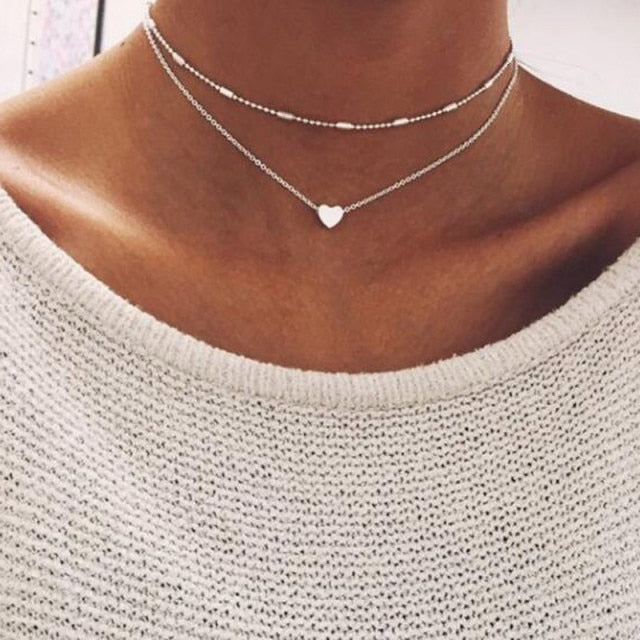 29 stylish Gold necklace on neck Gold chain Women's jewelry layered accesories - MERGE.DAY.1.FREESTYLE