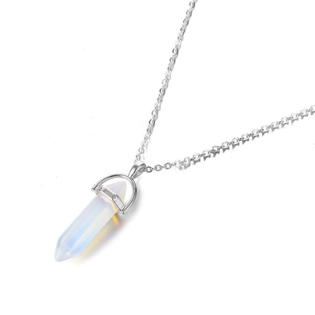 nowadaysfashion Crystals Necklace Bohemian Hexagon Opal Pendant Necklace - MERGE.DAY.1.FREESTYLE
