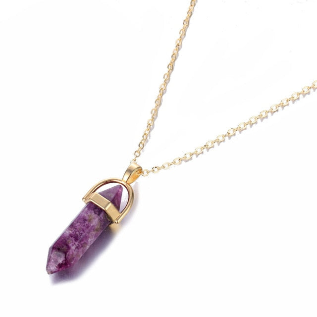 nowadaysfashion Crystals Necklace Bohemian Hexagon Opal Pendant Necklace - MERGE.DAY.1.FREESTYLE