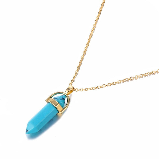 nowadaysfashion Crystals Necklace Bohemian Hexagon Opal Pendant Necklace - MERGE.DAY.1.FREESTYLE