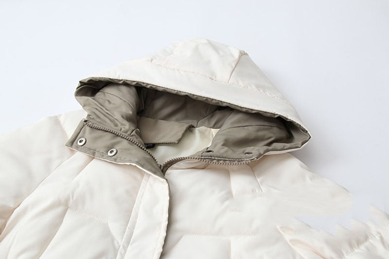 2021 Thick Hooded Down Coat Women Winter Jacket Cotton Long Warm Padded Parka - MERGE.DAY.1.FREESTYLE