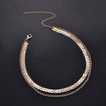 Fashion V Sequins Chain Necklace Bib Party Double Layer Necklace - MERGE.DAY.1.FREESTYLE