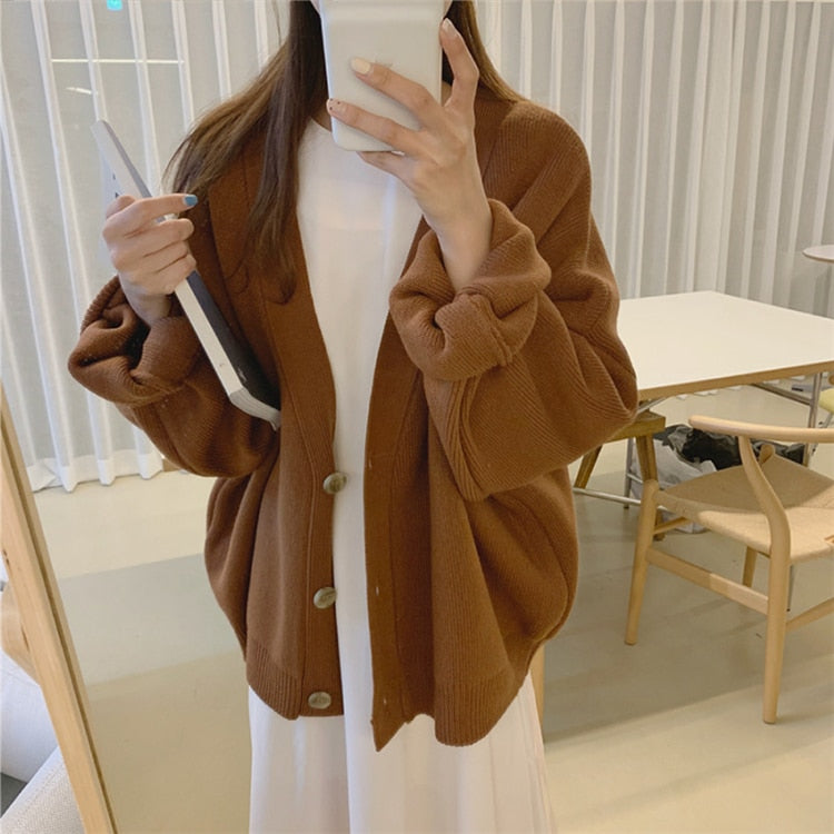 New 2021 Winter Spring Women's Sweaters V-Neck Buttons Cardigans - MERGE.DAY.1.FREESTYLE