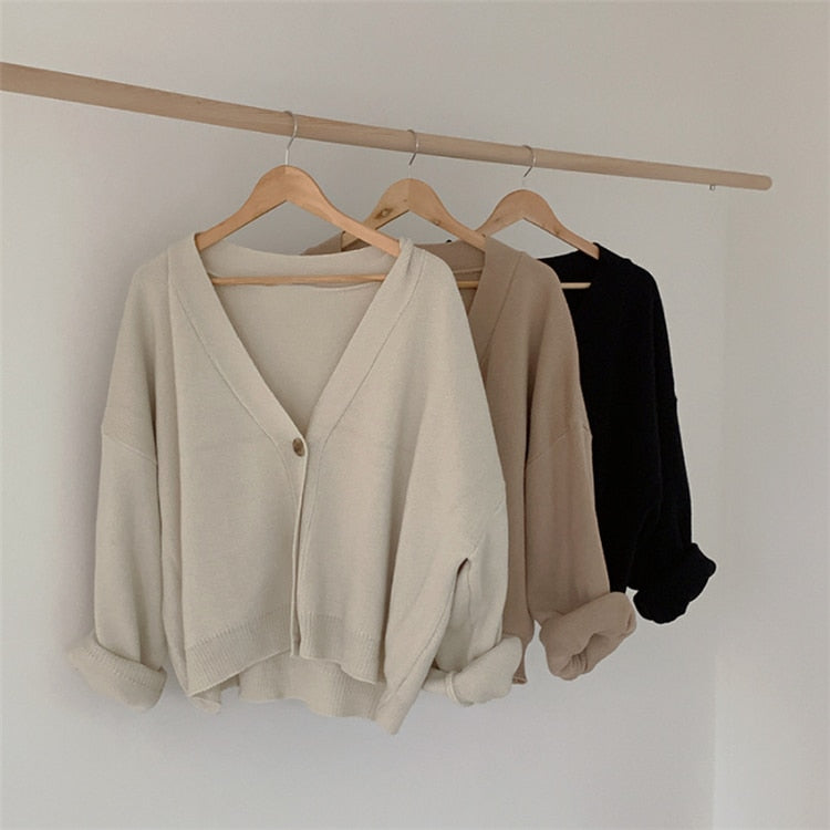 New 2021 Winter Spring Women's Sweaters V-Neck Buttons Cardigans - MERGE.DAY.1.FREESTYLE