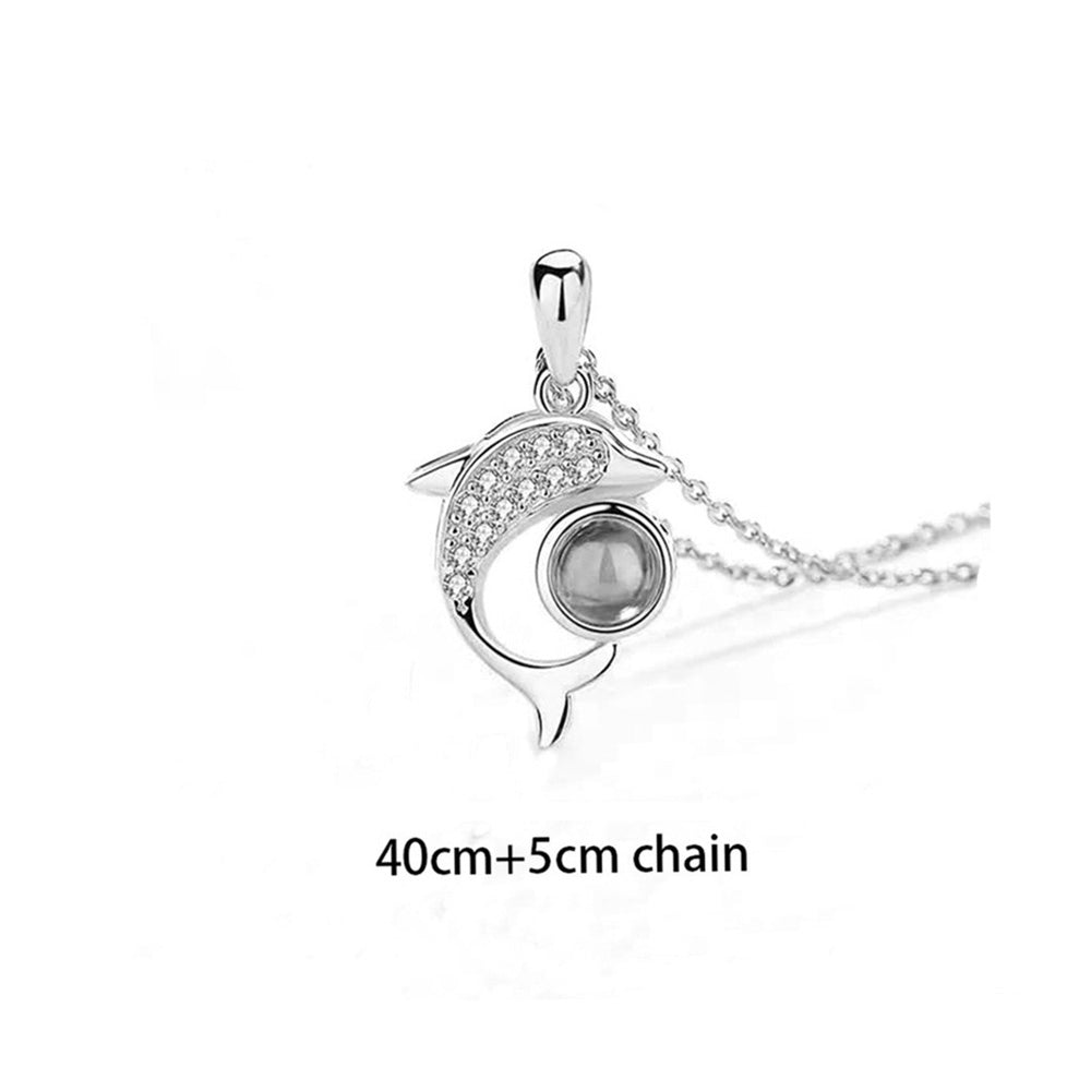 100 languages of love necklace Heart Pendant Wedding Romantic Memory Projection Necklace - MERGE.DAY.1.FREESTYLE