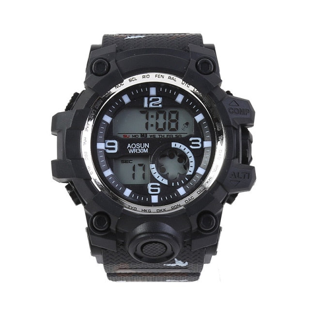 30M Waterproof Sports Men Watch Couple Fashion Popular Men's Multi-Functional LED Electronic Watchs - MERGE.DAY.1.FREESTYLE