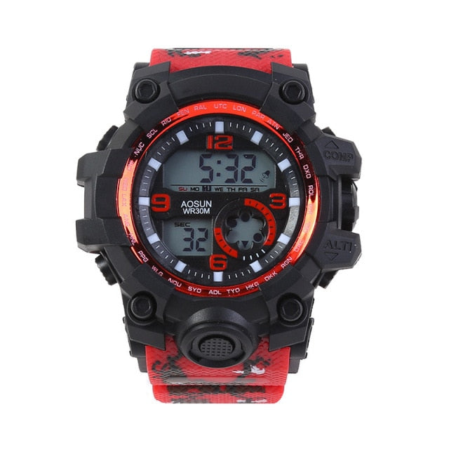 30M Waterproof Sports Men Watch Couple Fashion Popular Men's Multi-Functional LED Electronic Watchs - MERGE.DAY.1.FREESTYLE