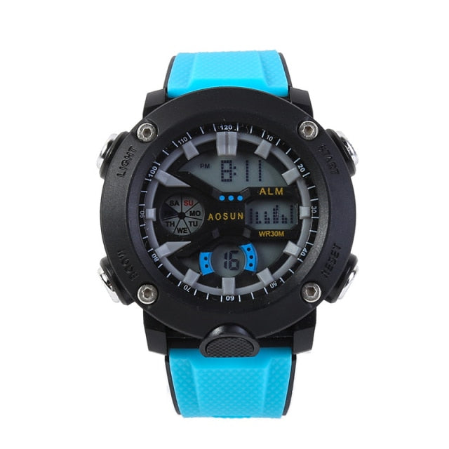 30M Waterproof Sports Men Watch Couple Fashion Popular Men's Multi-Functional LED Electronic Watchs - MERGE.DAY.1.FREESTYLE