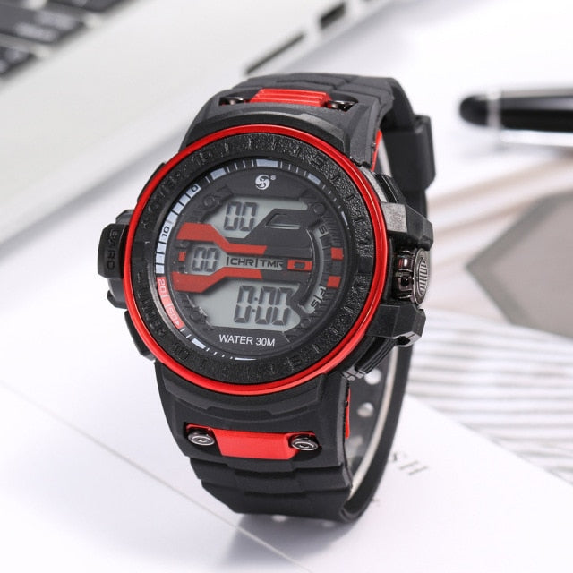 30M Waterproof Sports Men Watch Couple Fashion Popular Men's Multi-Functional LED Electronic Watchs - MERGE.DAY.1.FREESTYLE
