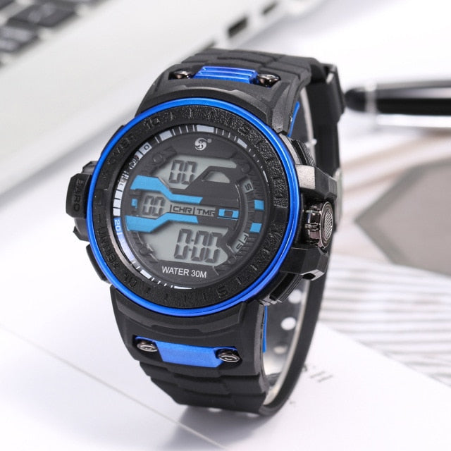 30M Waterproof Sports Men Watch Couple Fashion Popular Men's Multi-Functional LED Electronic Watchs - MERGE.DAY.1.FREESTYLE