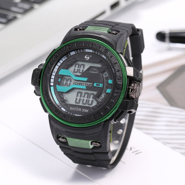 30M Waterproof Sports Men Watch Couple Fashion Popular Men's Multi-Functional LED Electronic Watchs - MERGE.DAY.1.FREESTYLE