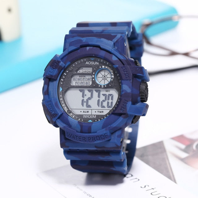 30M Waterproof Sports Men Watch Couple Fashion Popular Men's Multi-Functional LED Electronic Watchs - MERGE.DAY.1.FREESTYLE