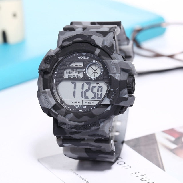 30M Waterproof Sports Men Watch Couple Fashion Popular Men's Multi-Functional LED Electronic Watchs - MERGE.DAY.1.FREESTYLE