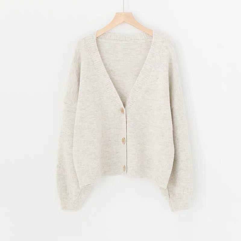 lantern sleeve cardigan Winter Solid Cashmere Casual Fashion Winter Knit sweaters - MERGE.DAY.1.FREESTYLE