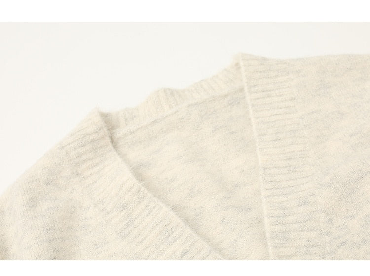 lantern sleeve cardigan Winter Solid Cashmere Casual Fashion Winter Knit sweaters - MERGE.DAY.1.FREESTYLE