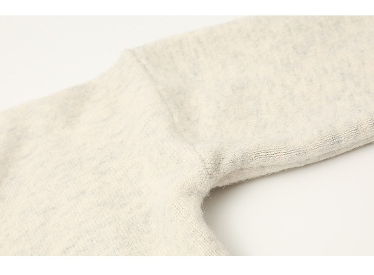 lantern sleeve cardigan Winter Solid Cashmere Casual Fashion Winter Knit sweaters - MERGE.DAY.1.FREESTYLE