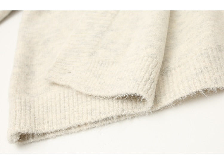 lantern sleeve cardigan Winter Solid Cashmere Casual Fashion Winter Knit sweaters - MERGE.DAY.1.FREESTYLE