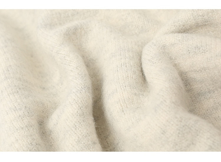 lantern sleeve cardigan Winter Solid Cashmere Casual Fashion Winter Knit sweaters - MERGE.DAY.1.FREESTYLE