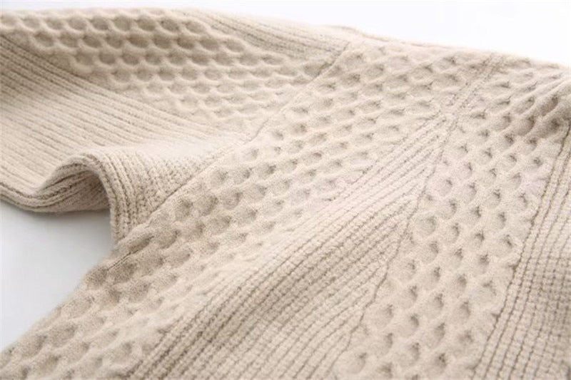 Winter lantern sleeve cardigan Long Sweater Women 2021 Lantern Sleeve Open Stitch Oversized Sweater Knit Coat - MERGE.DAY.1.FREESTYLE