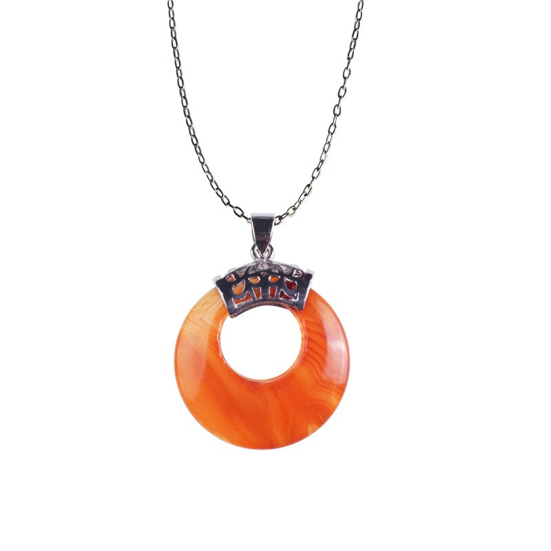 Carnelian Necklaces Round Shape Natural Green aventurine eye Statement Necklace - MERGE.DAY.1.FREESTYLE