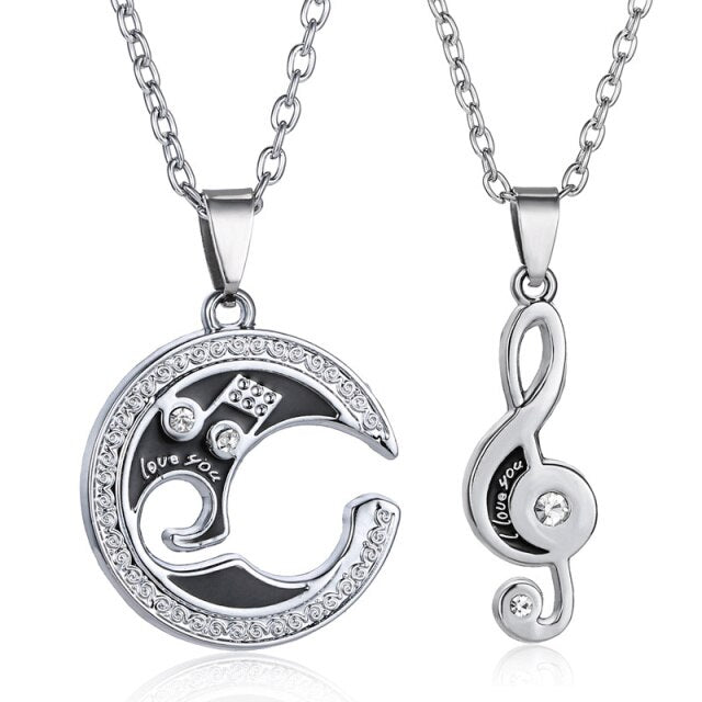 matching necklaces for couples necklaces Splice 2 PCS/Set Cat Moon Heart Pendant - MERGE.DAY.1.FREESTYLE