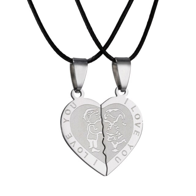 matching necklaces for couples necklaces Splice 2 PCS/Set Cat Moon Heart Pendant - MERGE.DAY.1.FREESTYLE