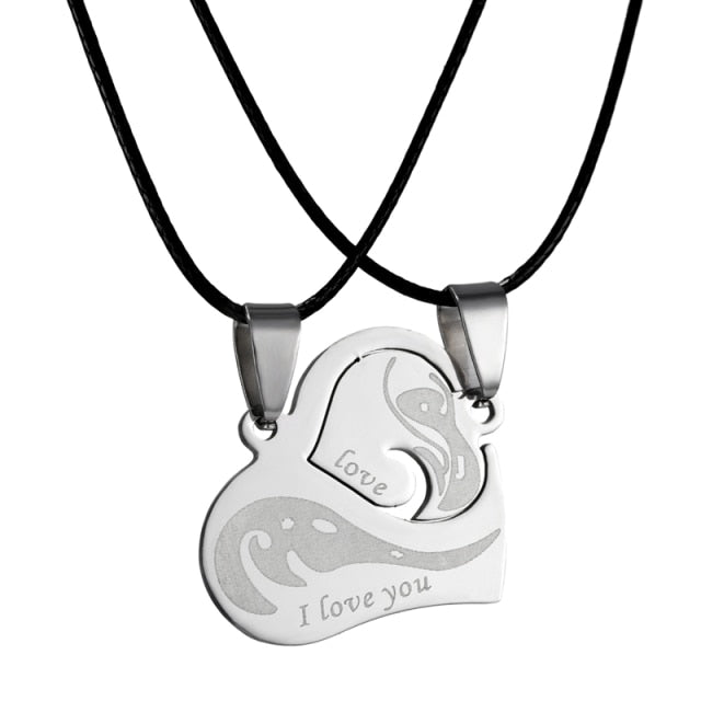 matching necklaces for couples necklaces Splice 2 PCS/Set Cat Moon Heart Pendant - MERGE.DAY.1.FREESTYLE
