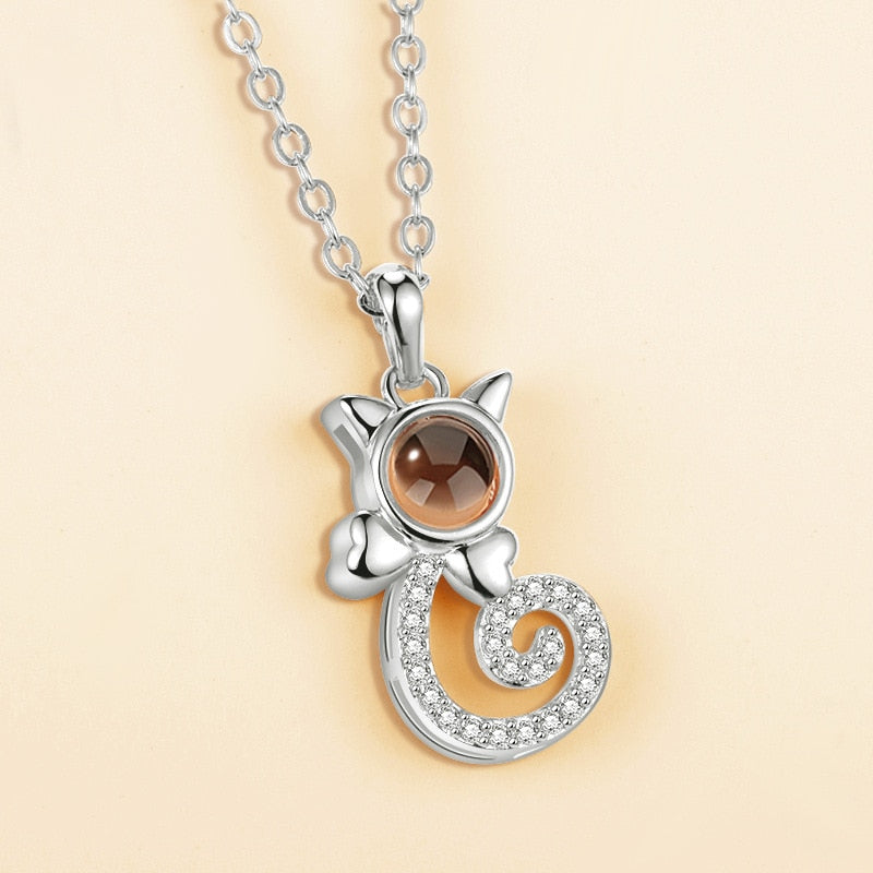 100 languages of love necklace Pendant to Express, Women Love Memory Projection Necklace - MERGE.DAY.1.FREESTYLE