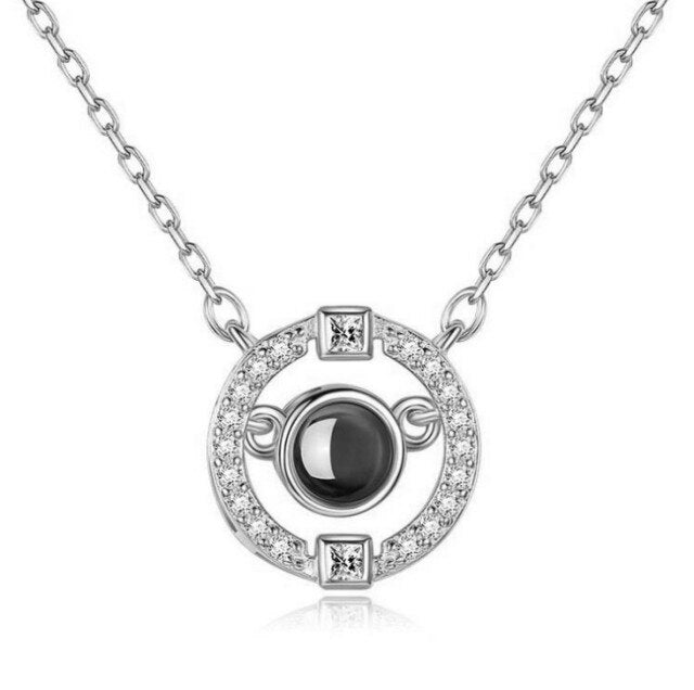 100 languages of love necklace Pendant to Express, Women Love Memory Projection Necklace - MERGE.DAY.1.FREESTYLE