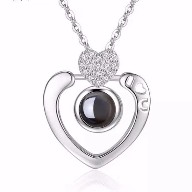 100 languages of love necklace Pendant to Express, Women Love Memory Projection Necklace - MERGE.DAY.1.FREESTYLE