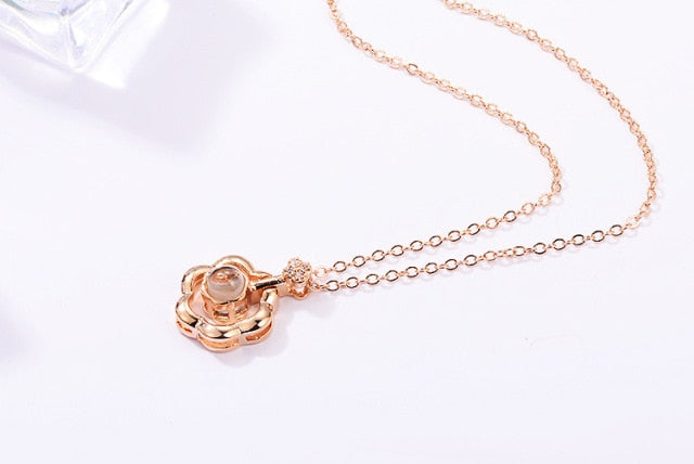 100 languages of love necklace Pendant to Express, Women Love Memory Projection Necklace - MERGE.DAY.1.FREESTYLE