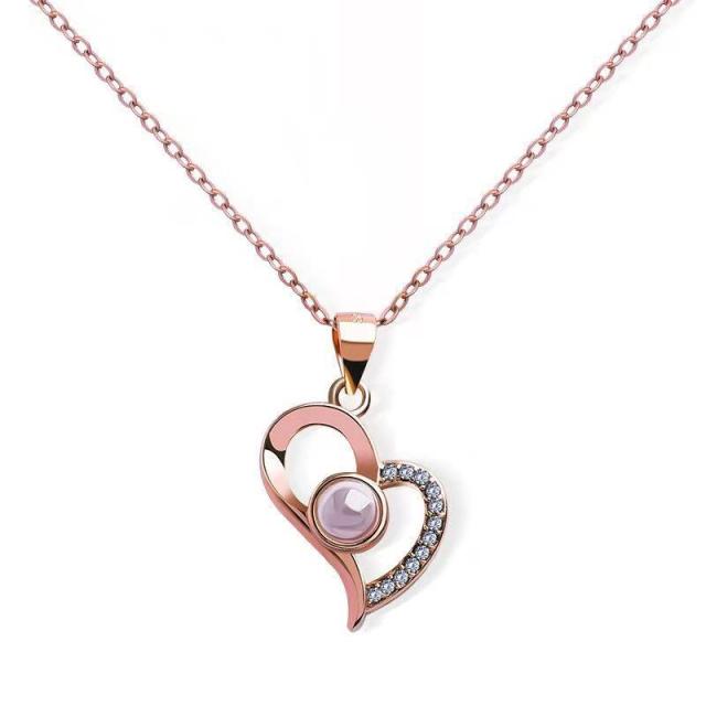 100 languages of love necklace Pendant to Express, Women Love Memory Projection Necklace - MERGE.DAY.1.FREESTYLE
