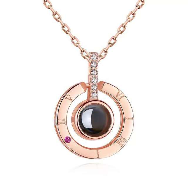 100 languages of love necklace Pendant to Express, Women Love Memory Projection Necklace - MERGE.DAY.1.FREESTYLE