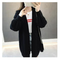 Winter lantern sleeve cardigan Long Sweater Women 2021 Lantern Sleeve Open Stitch Oversized Sweater Knit Coat - MERGE.DAY.1.FREESTYLE