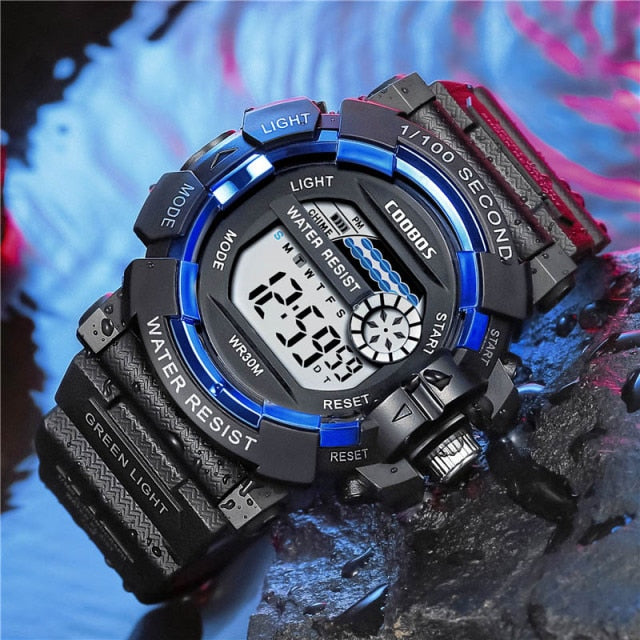 Men Sport Watch High-end Silicone Strap Military Wrist Watch Calendar Waterproof Digital Watch - MERGE.DAY.1.FREESTYLE