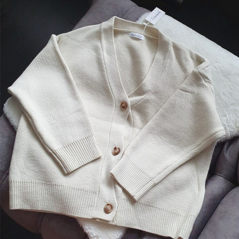 New 2021 Winter Spring Women's Sweaters V-Neck Buttons Cardigans - MERGE.DAY.1.FREESTYLE