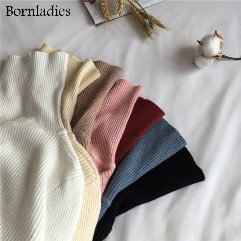 Turtleneck Women Sweaters Autumn Winter Tops Slim Women Pullover Knitted Sweater - MERGE.DAY.1.FREESTYLE