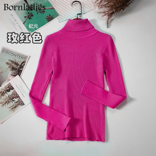 Turtleneck Women Sweaters Autumn Winter Tops Slim Women Pullover Knitted Sweater - MERGE.DAY.1.FREESTYLE