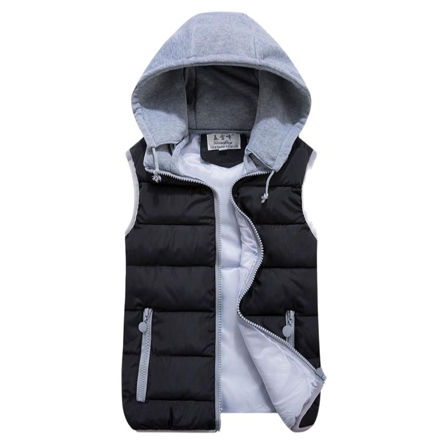 Women Plus Size Removable Hooded Thick Waistcoats Female Winter Warm Outerwear Vest - MERGE.DAY.1.FREESTYLE