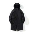 2021 Winter Thick Jacket Solid Ladies Long Coats with Zippers Hooded Single Breasted Parkas - MERGE.DAY.1.FREESTYLE