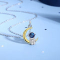 cute star and moon astronaut couple necklace fashion sweet dynamic romantic jewelry - MERGE.DAY.1.FREESTYLE