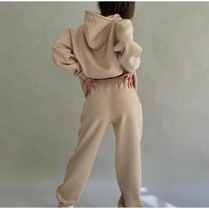 Tracksuit Fleece Sweatshirts Two Piece Set Oversized Sports Hoodie Suit - MERGE.DAY.1.FREESTYLE