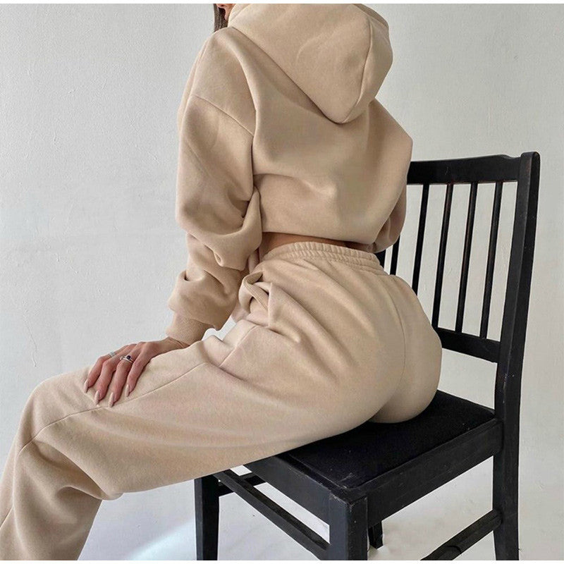 Tracksuit Fleece Sweatshirts Two Piece Set Oversized Sports Hoodie Suit - MERGE.DAY.1.FREESTYLE
