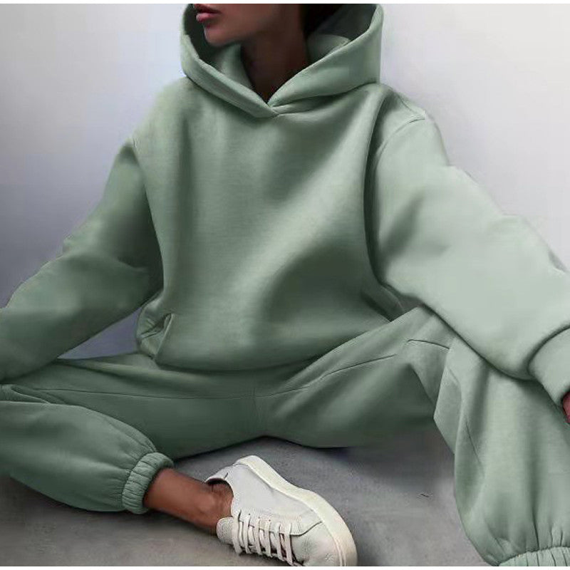 Tracksuit Fleece Sweatshirts Two Piece Set Oversized Sports Hoodie Suit - MERGE.DAY.1.FREESTYLE